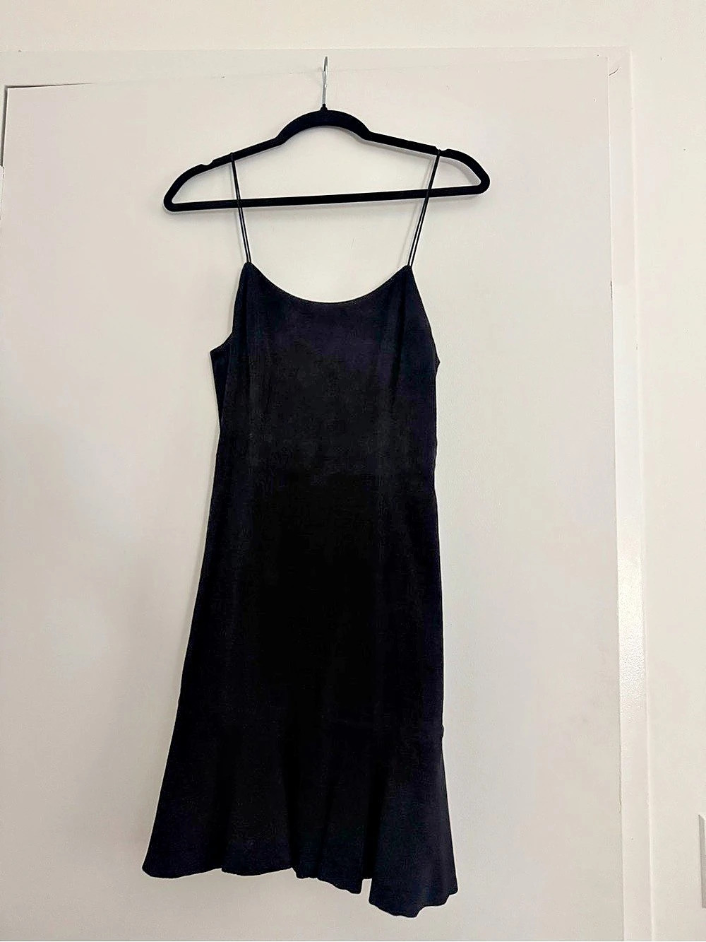 Alice & Olivia Suede Black Midi Dress Like New